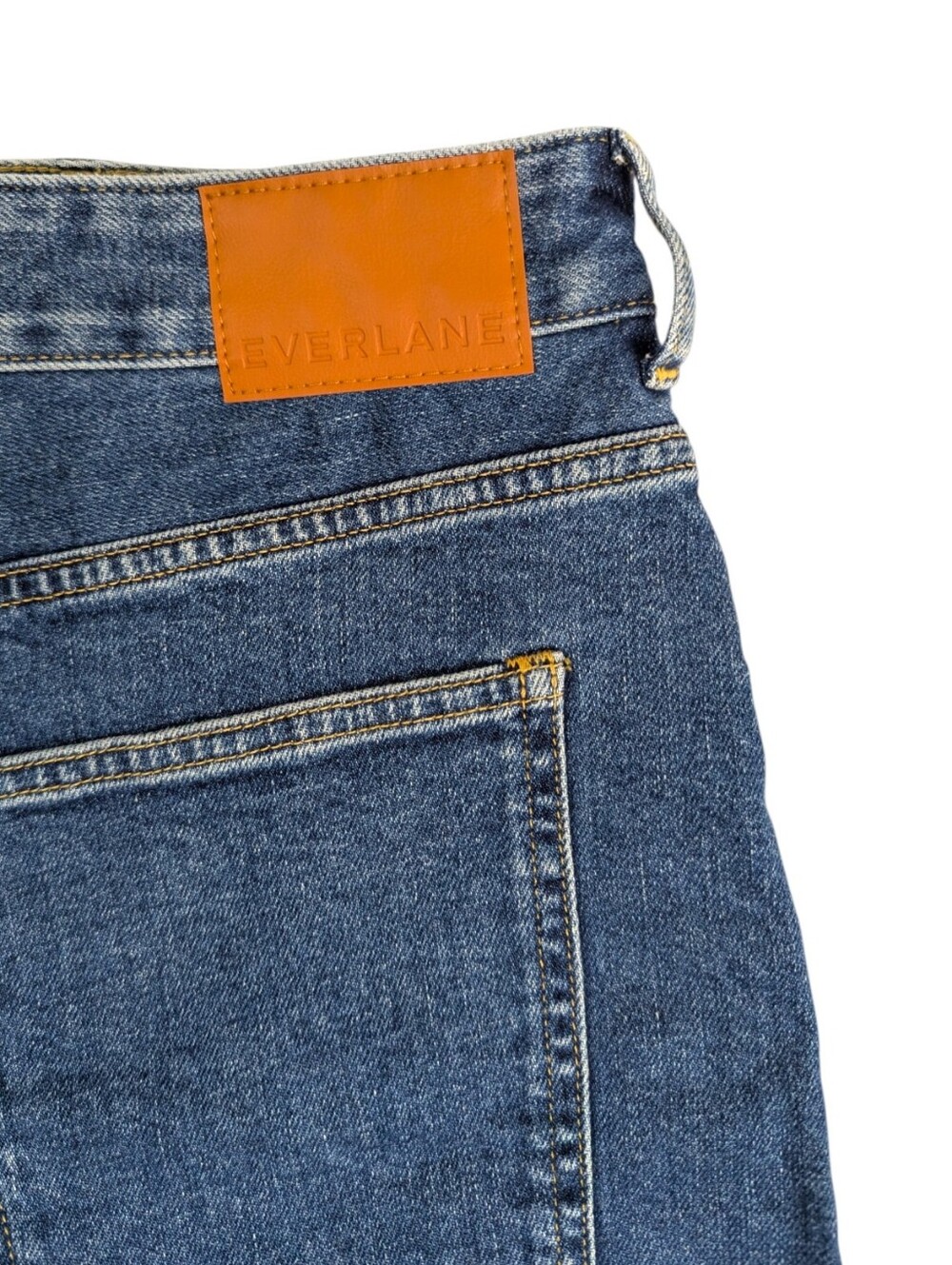 Everlane Blue Denim Shorts A-Line High Rise Ocean Medium Wash Size 29R - Picture 6 of 10